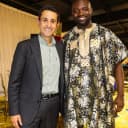 Noah Oloja with the Premier of Queensland
